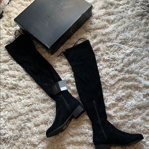 Over-the-knee black boots size 7